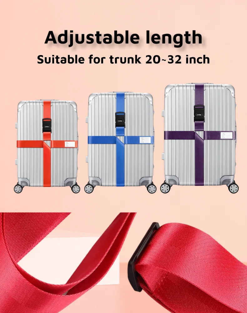 Anti-Theft Luggage Cross Strap with Adjustable Buckle