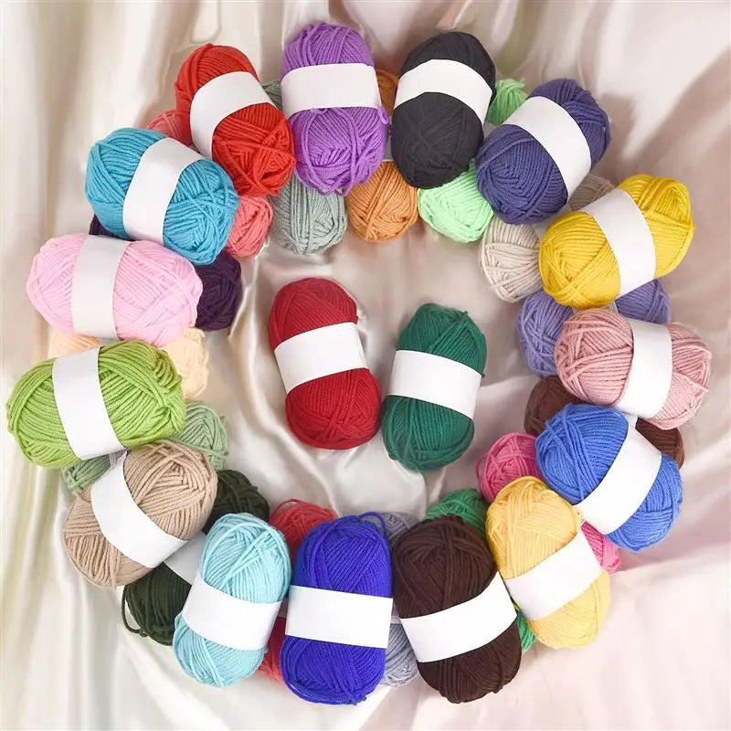 Soft Milk Cotton Knitting Yarn – Anti-Pilling 4ply Yarn for Crochet & Knitting