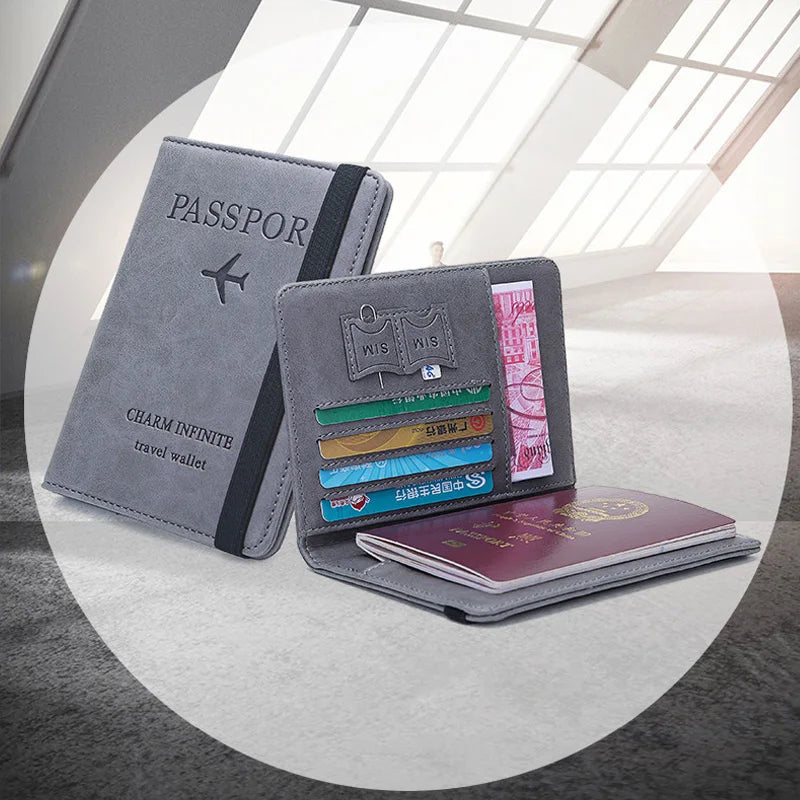 RFID-Blocking Passport Holder in Premium PU Leather