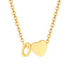Dainty Heart Initial Necklace