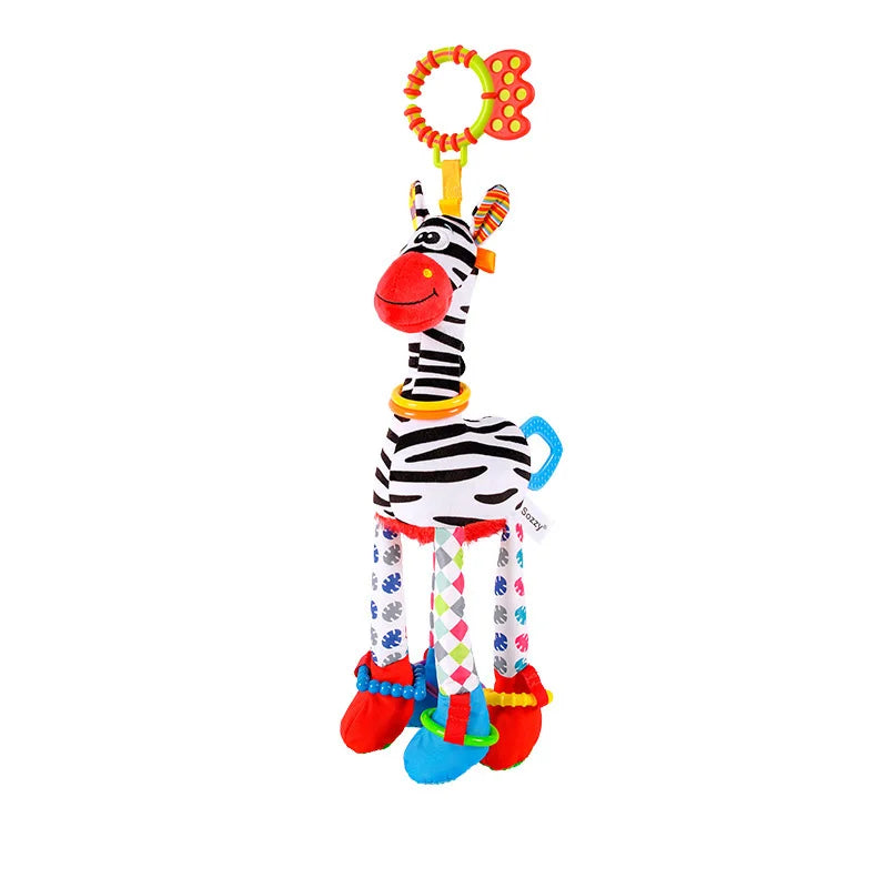 Musical Plush Animal Rattle & Teether Toy for Babies
