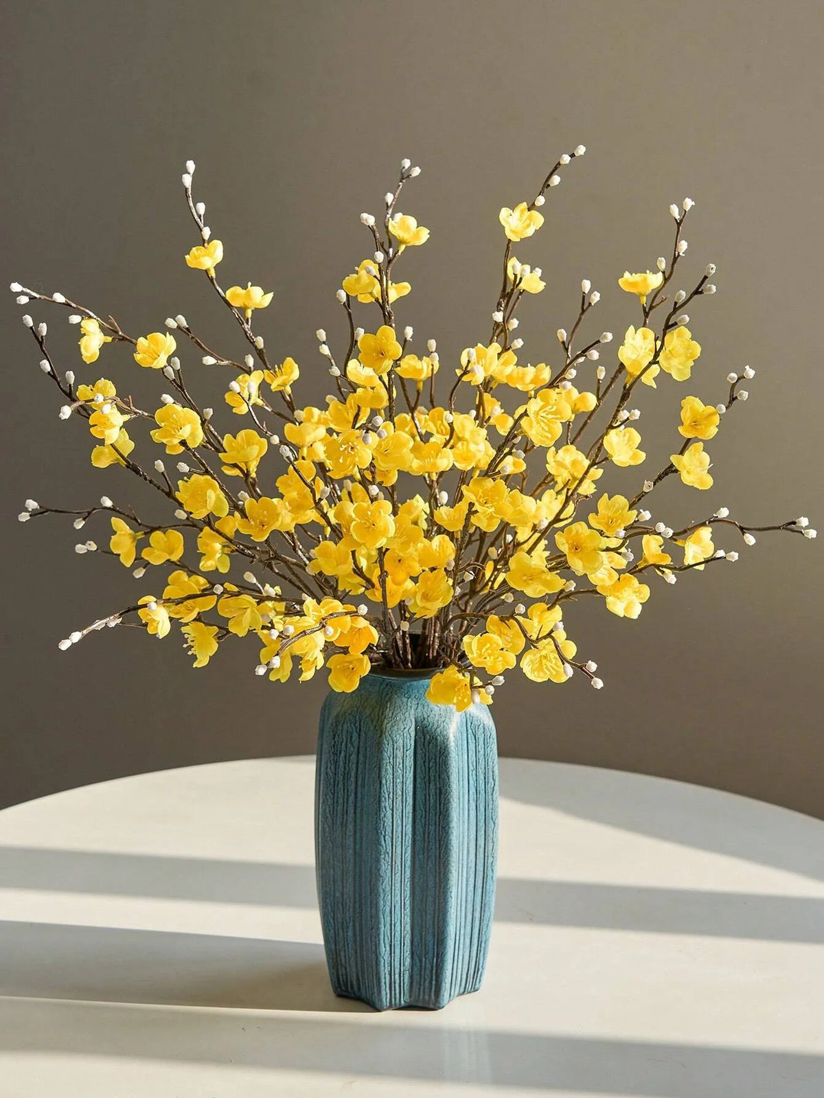 Artificial White Plum Blossom Branch for Chinese Home Décor