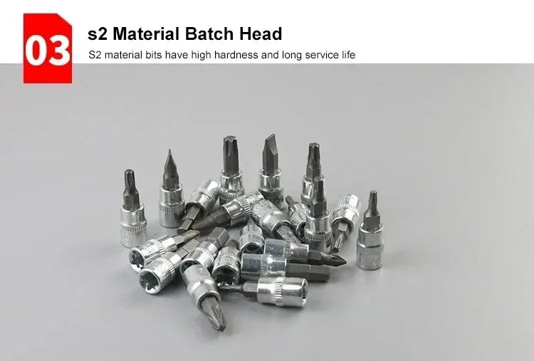 46-Piece Ratchet Socket and Bit Tool Set with Carrying Case