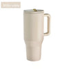 40 oz Insulated Tumbler with Handle and Straw
