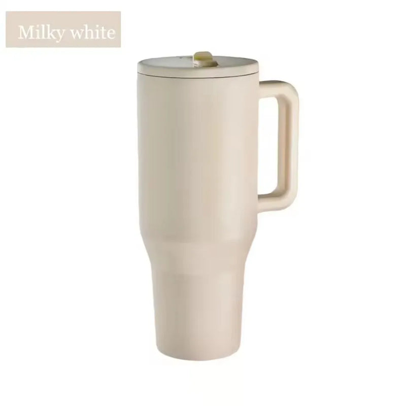 40 oz Insulated Tumbler with Handle and Straw