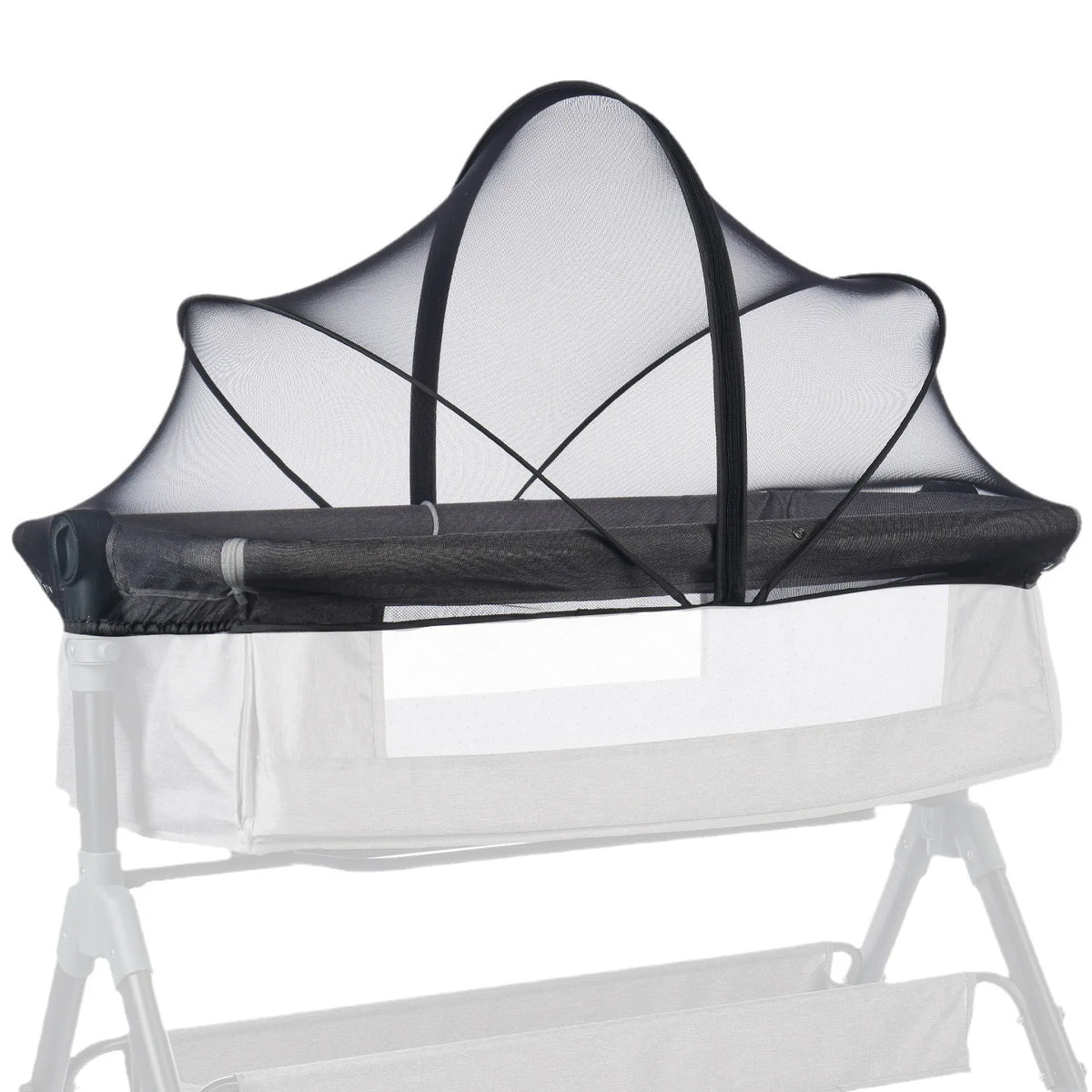 Breathable Bassinet and Travel Crib Cover with Zipper
