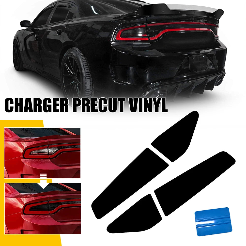 Smoked Tail Light Tint Overlays for Dodge Charger (2015-2022)