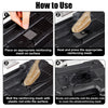 Instructions showing how to use a multifunctional hot stapler iron for reinforcing mesh on a surface.