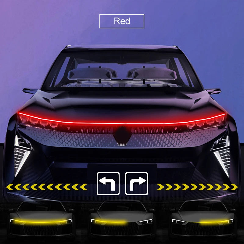 Dynamic LED Hood Light Strip with Turn Signals