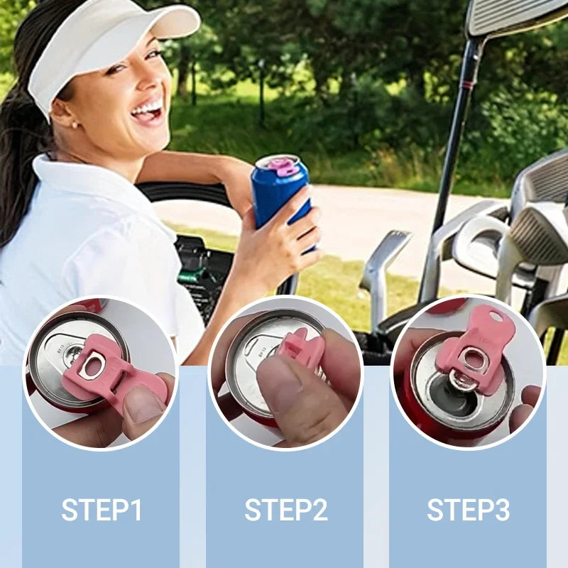 Reusable Can Tab Opener and Drink Protector Caps (Set of 6)