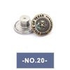 No-Sew Replacement Jeans Buttons - 17mm Metal Snap Buttons