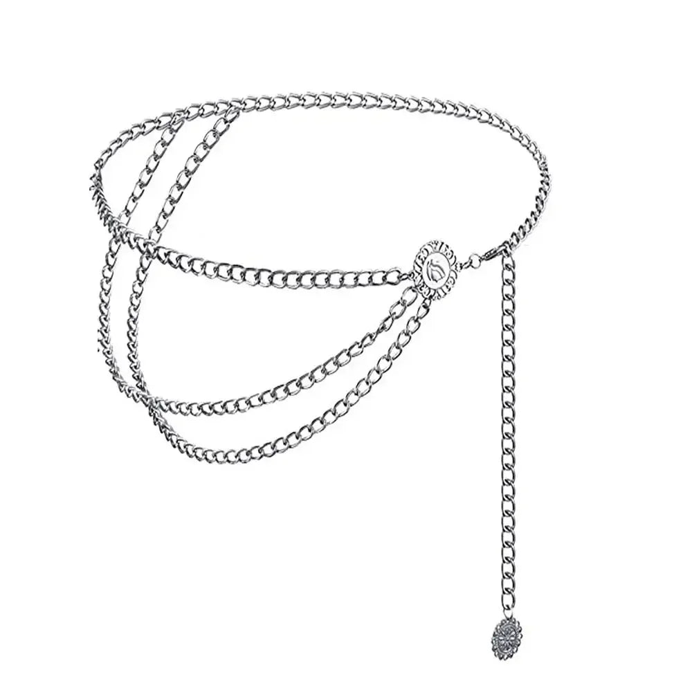 Cinturón de Cadena Corporal Étnico Ajustable para Mujer