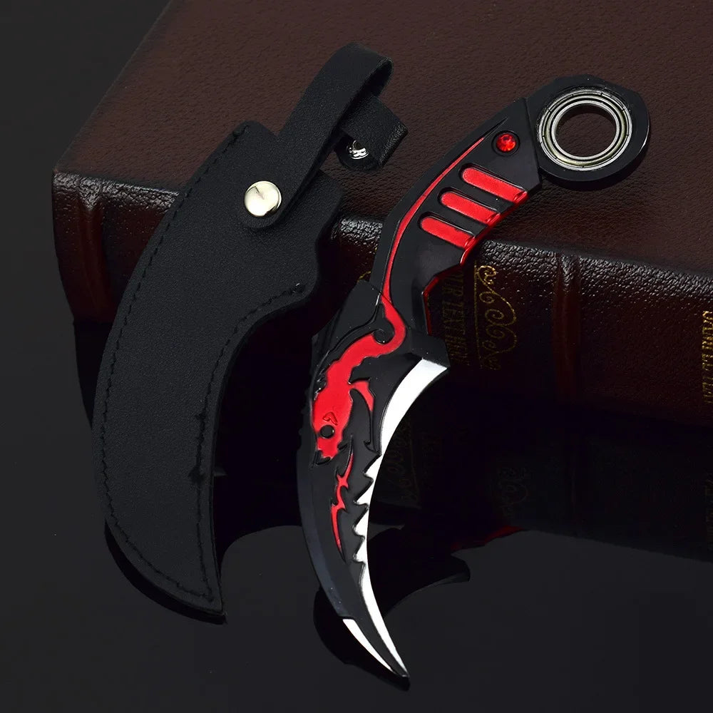 Blue Dragon Claw Folding Knife Model - 18cm Collectible Tactical Karambit