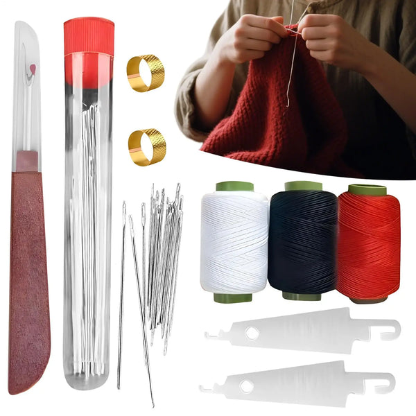 Portable Bamboo Sewing Kit - 37 Piece Travel Repair Set