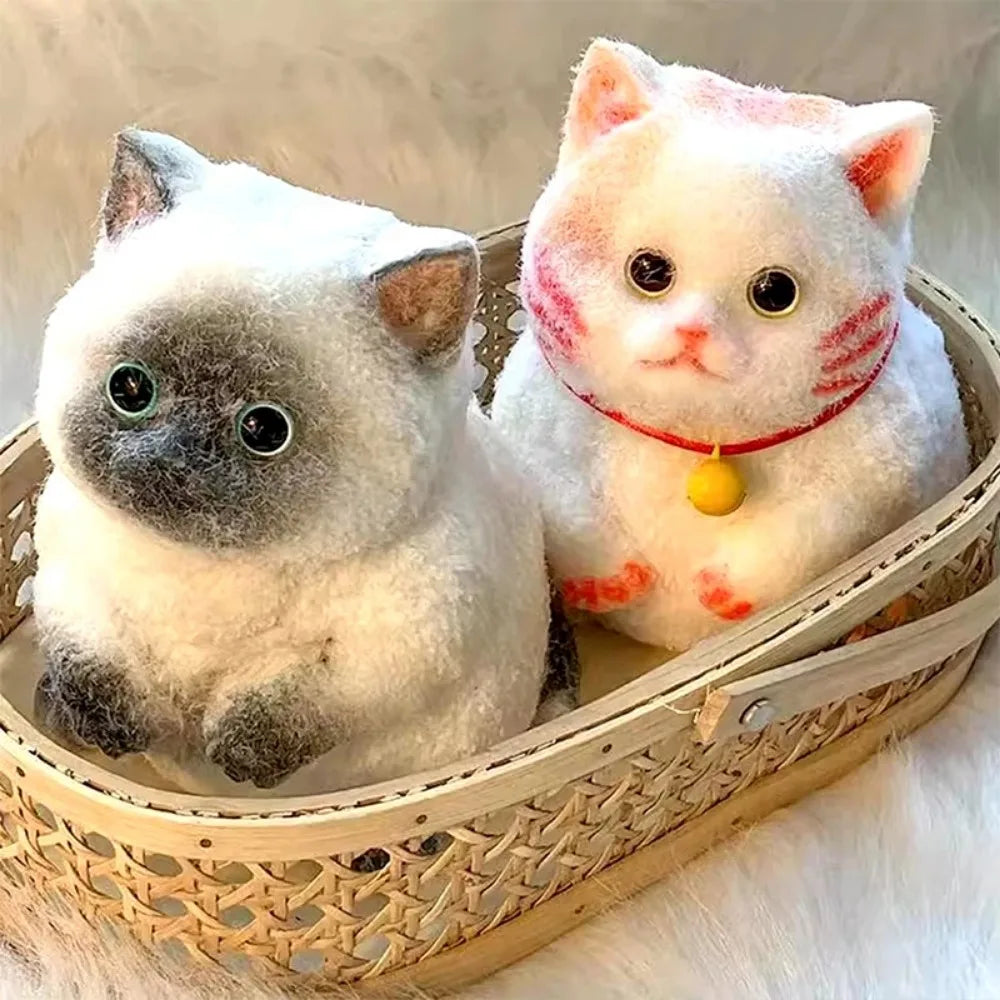 Squishy Flocking Cat Fidget Toy – Extra Large Stress Relief for Kids & Adults
