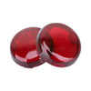 A pair of red LED turn signal light lens covers for a motorcycle.