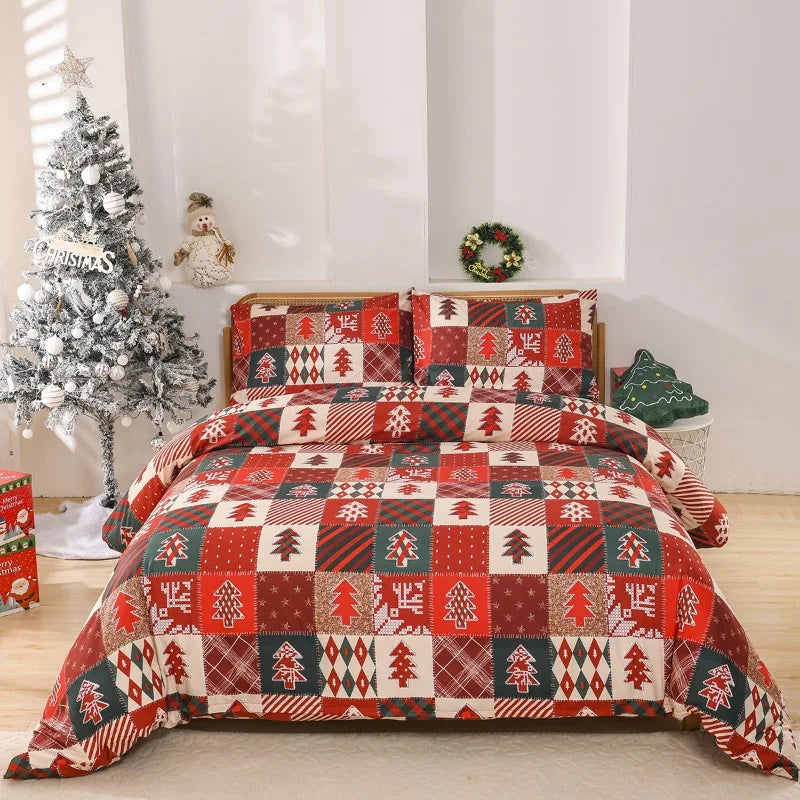 Festive Christmas Duvet Cover Set with Pillowcases