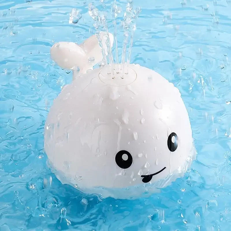 Whale Water Sprinkler Bath Toy with Glowing LED Lights
