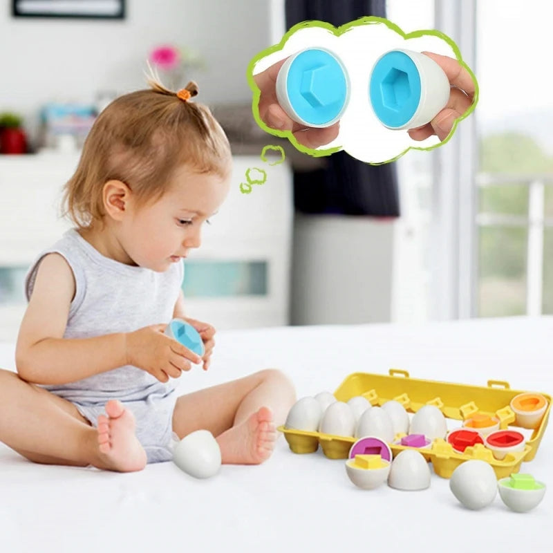 Montessori Shape-Matching Egg Puzzle Set for Toddlers
