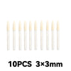 Ten white wool felt polishing wheels with 3mm shank for rotary tools