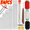 Stainless Steel Sewing Needle Set with Large Eyes and Threading Tools