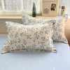 Floral Print 100% Cotton Duvet Cover Set with Two Pillow Shams