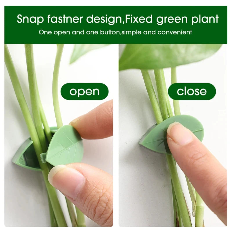 Self-Adhesive Leaf-Shaped Plant Climbing Clips