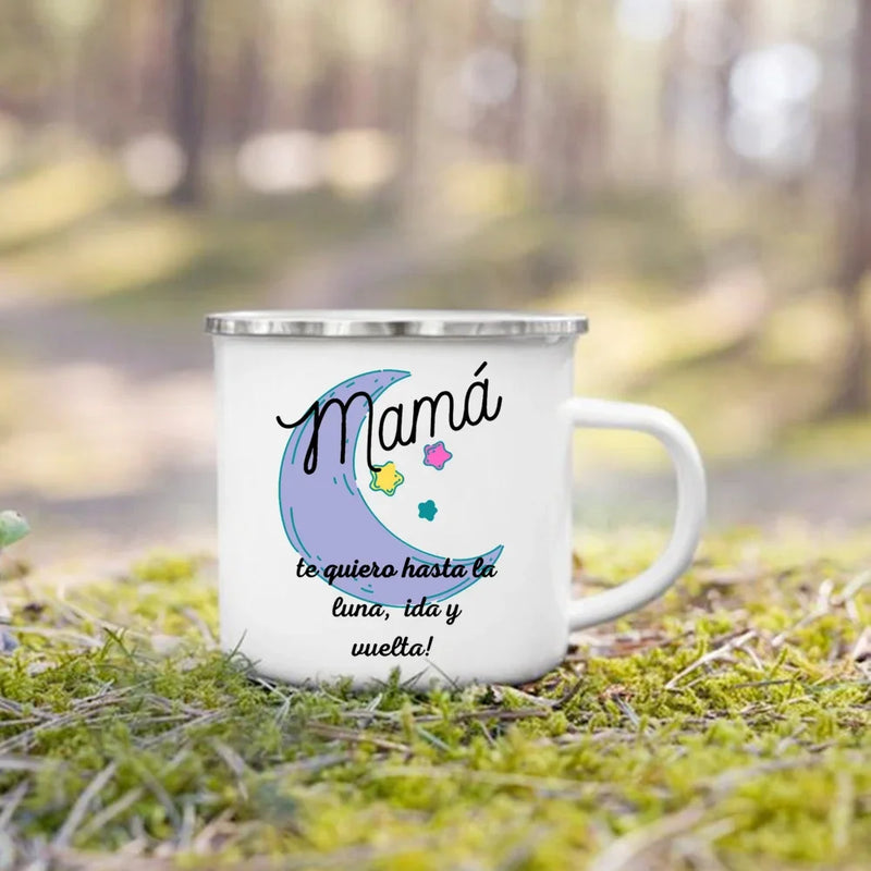 Mug de Camping en Émail « Meilleurs Parents »