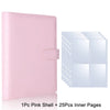 Pink shell photocard album with 25 inner pages