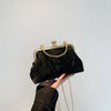 Crystal Bowknot Evening Clutch with Chain Strap