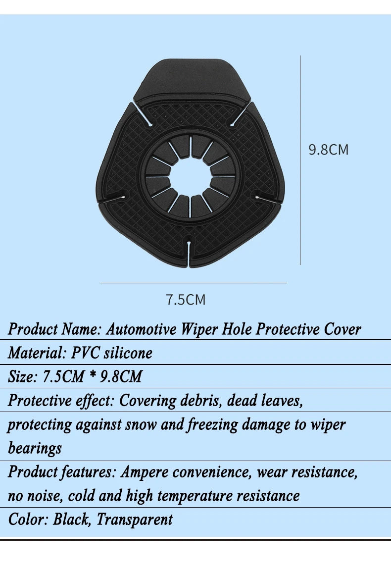 Windshield Wiper Protective Cover – Silicone Dust & Debris Guard
