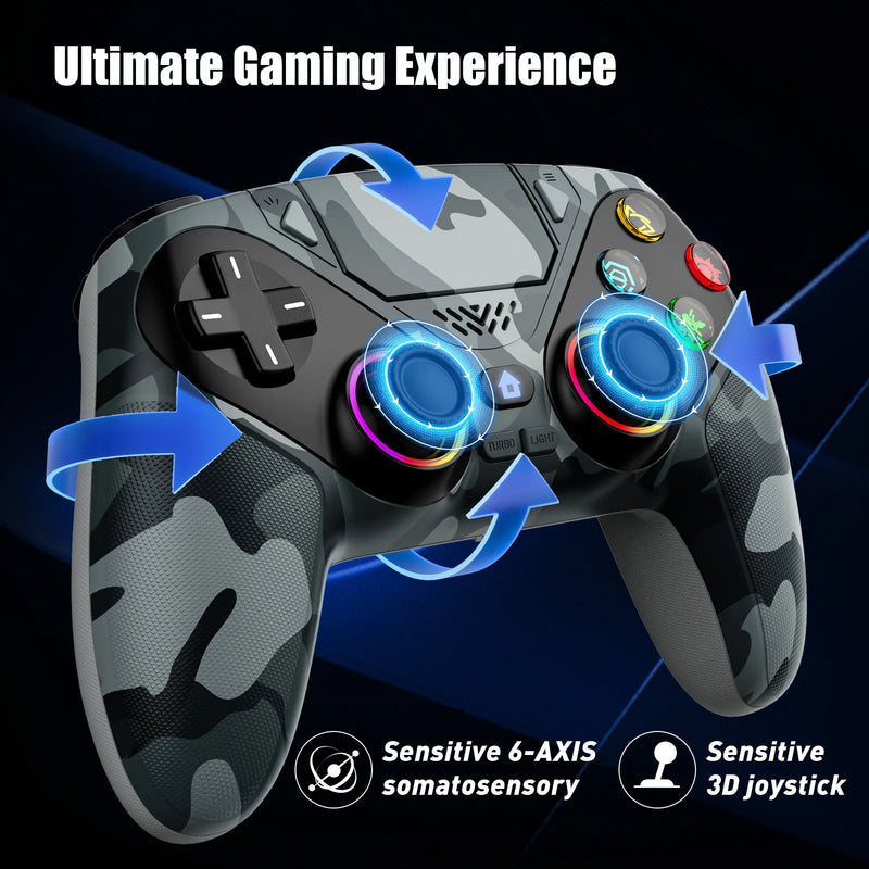 Wireless RGB Gaming Controller for PS5 and PC