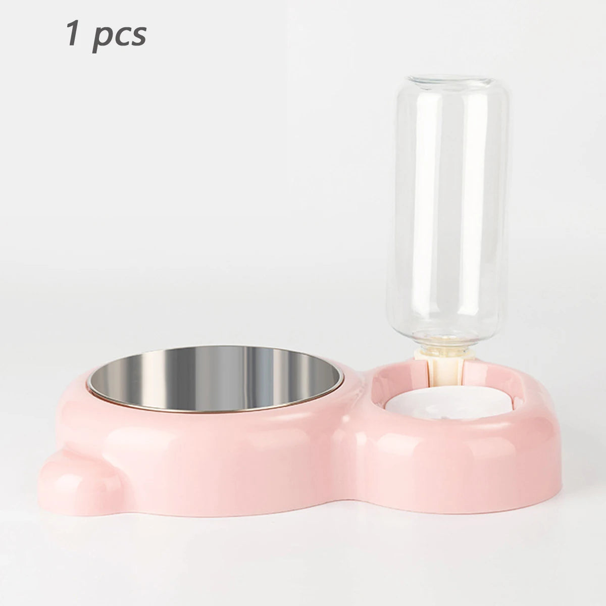 2-in-1 Pet Food and Water Bowl with Automatic Water Dispenser