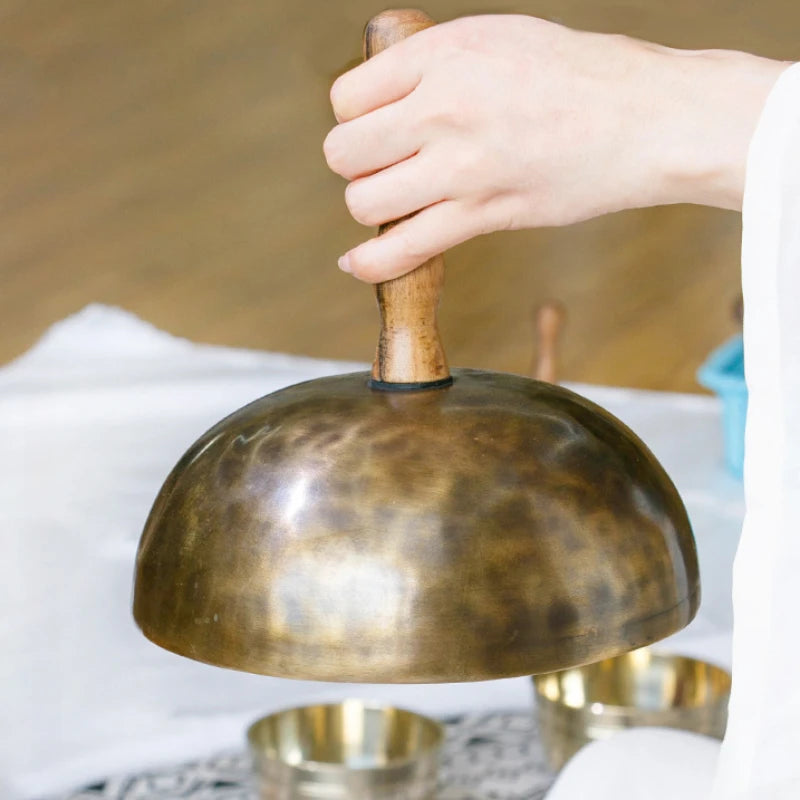 Handcrafted Tibetan Singing Bowl with Wooden Mallet