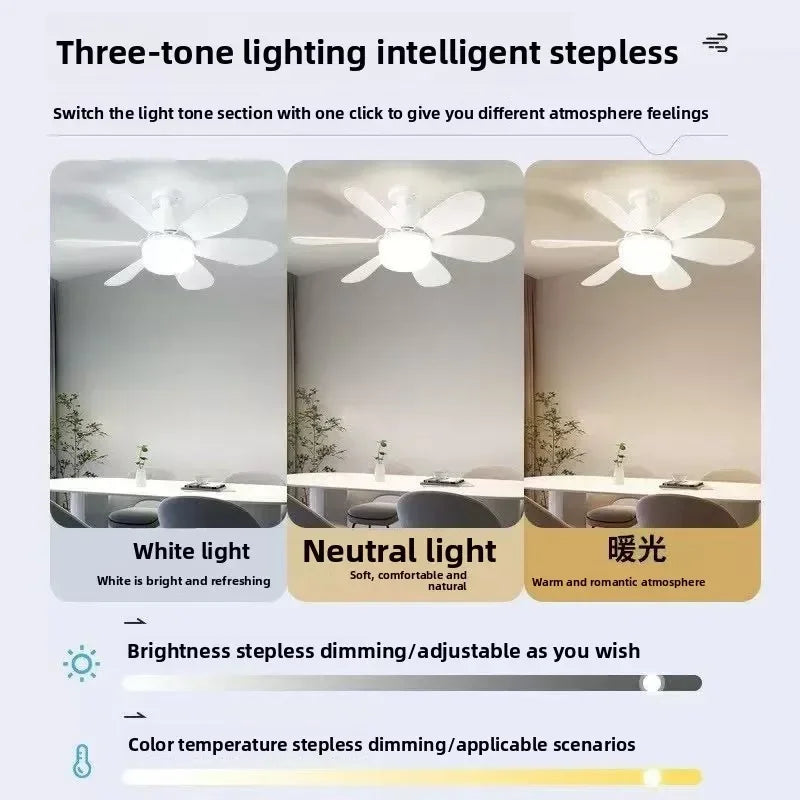 Ventilateur de Plafond Moderne avec Éclairage LED Dimmable & Télécommande