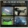 Motorcycle LED Headlight with Light Bar and On-Off Switch
