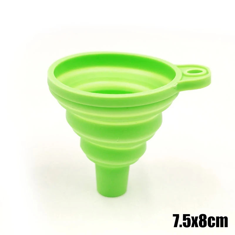 Collapsible Silicone Funnel for Engine Oil and Washer Fluid