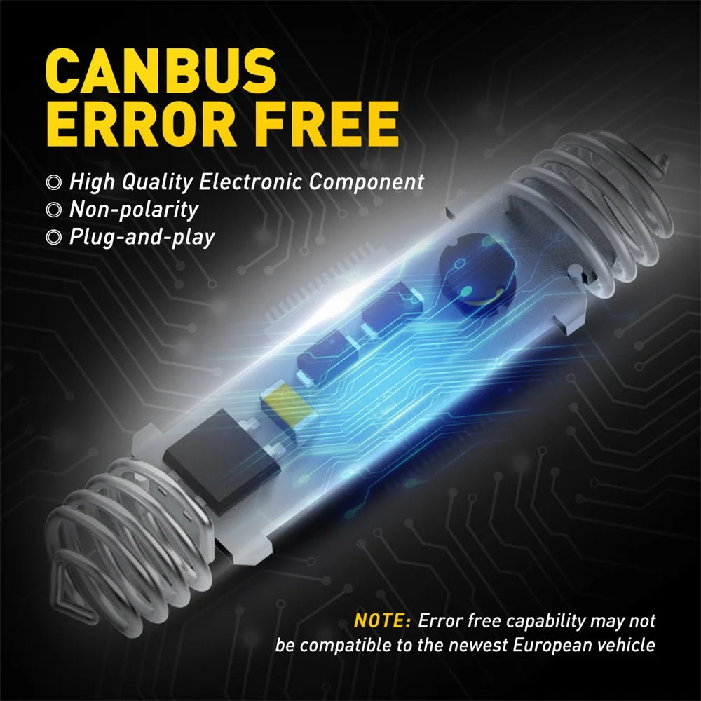 A long, flexible LED light bulb with a coiled end and electronic components is shown against a dark background.
