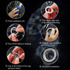 Step-by-step guide showing how to install a crystal rhinestone car ignition button ring.