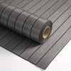 Roll of extra thick 3D wood grain self-adhesive wallpaper in gray on a white surface.
