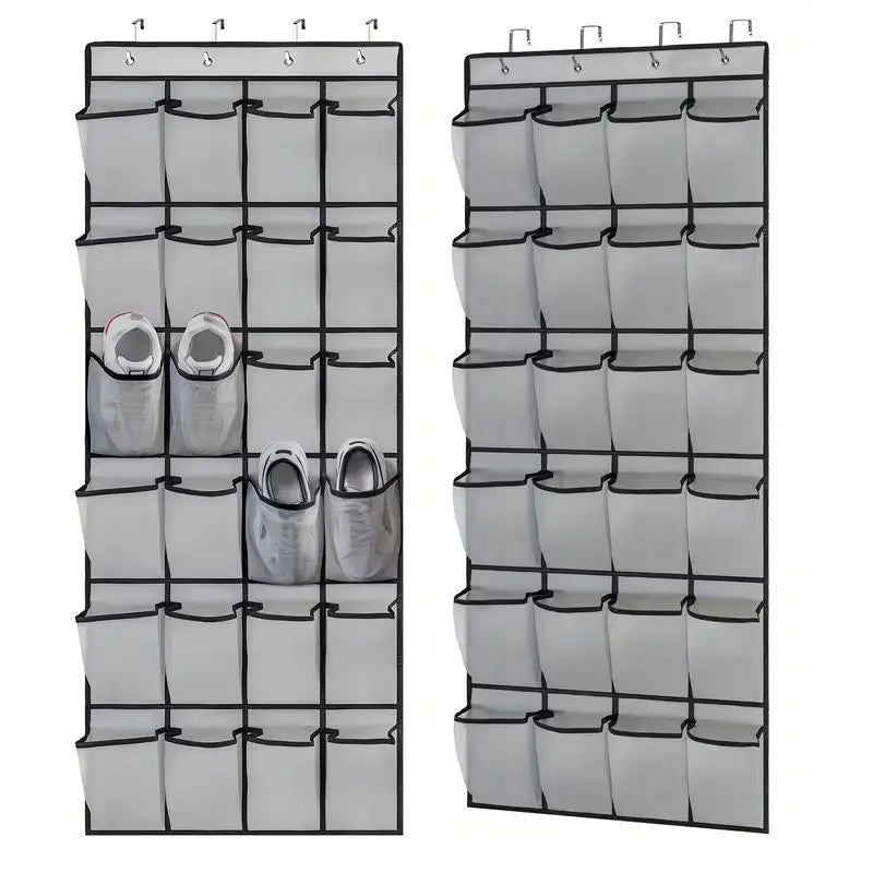 Over-the-Door Shoe Organizer with Mesh Pockets