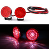 A set of red LED headlights and spotlights for 1/10 RC crawler trucks