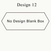 Design 12 indicates no design blank box for a personalized engraved walnut wood ring box with black velvet pouch.