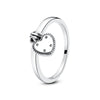 Sterling Silver Heart Ring with Cubic Zirconia