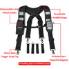 Heavy-Duty Padded Tool Belt Suspenders with Detachable Phone Holder