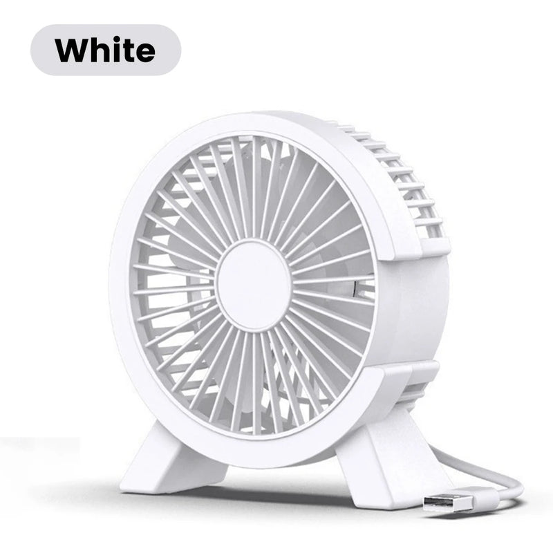 Compact USB Rechargeable Desk Fan
