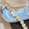 Rhinestone Chain Rectangular Watch