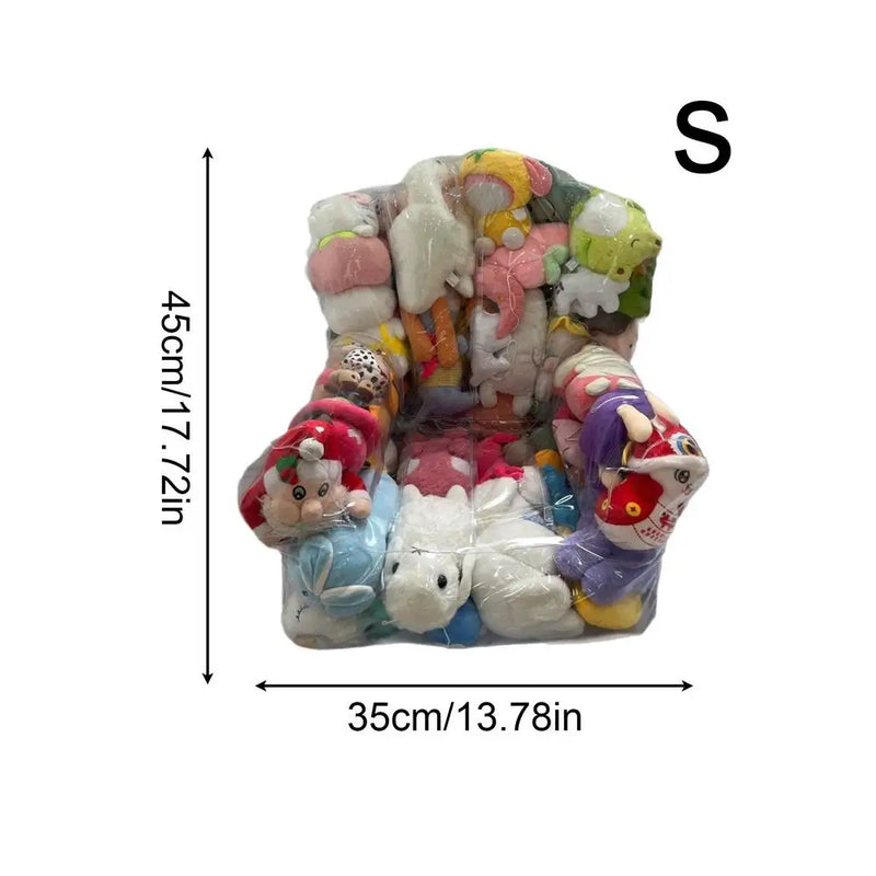 Saco de Granos de Almacenamiento Transparente e Impermeable para Peluches con Cremallera