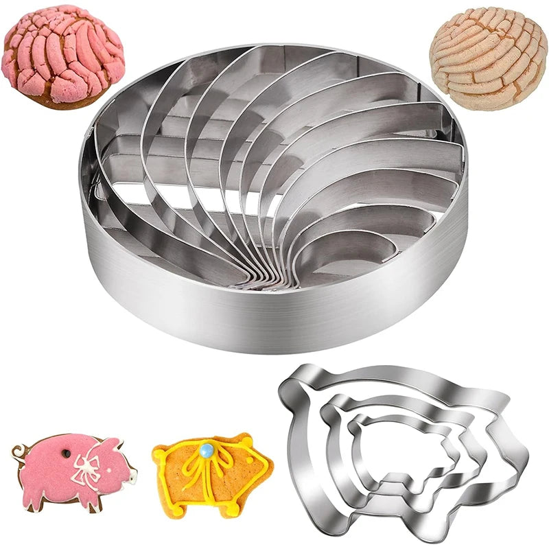 Stainless Steel Concha Bread Mold Set