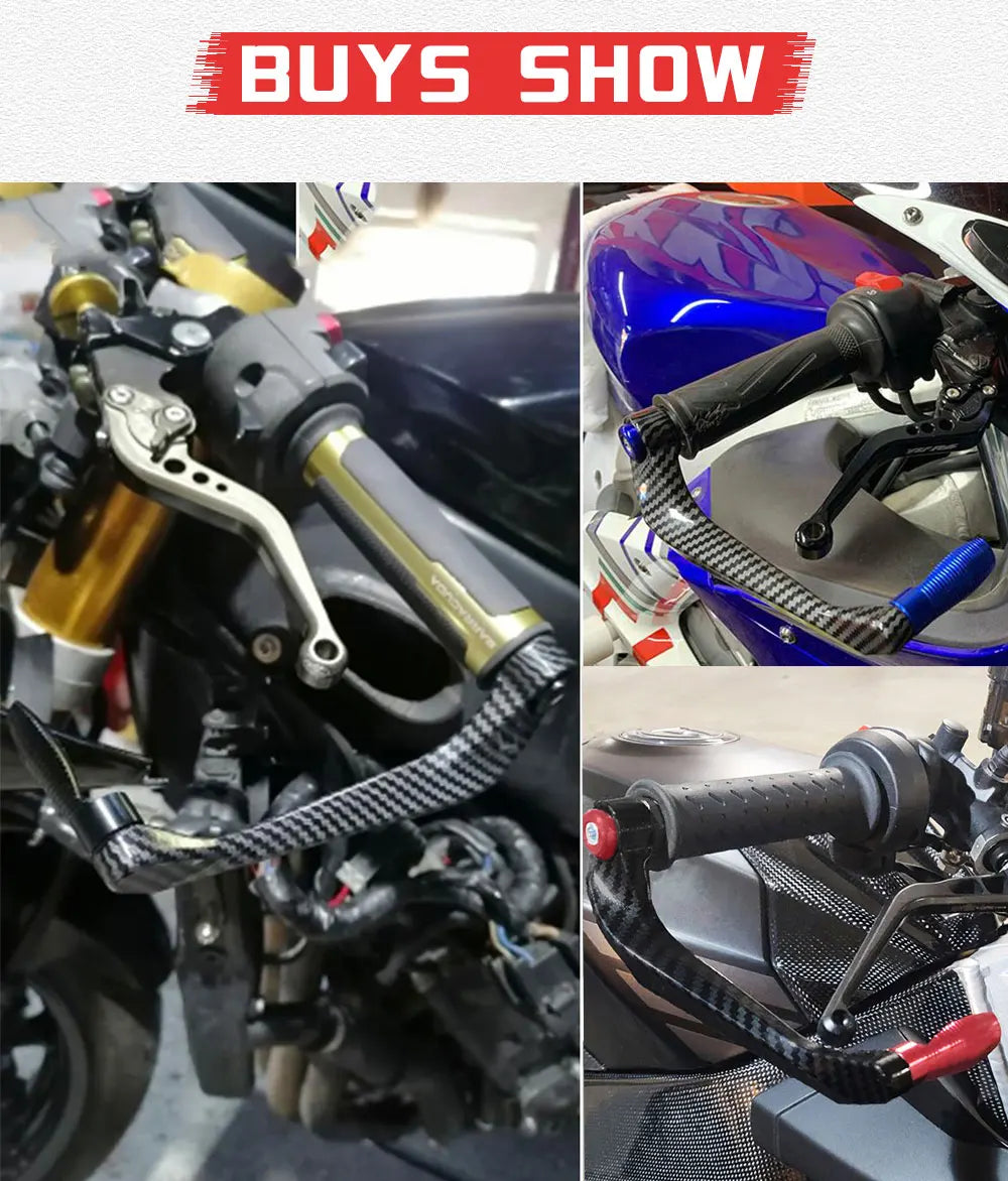 Motorcycle Handlebar Handguards with CNC Aluminum Levers Protector